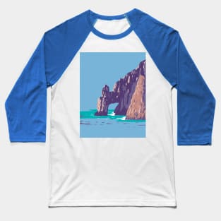 El Arco or the Arch of Cabo San Lucas in Mexico WPA Art Deco Poster Baseball T-Shirt